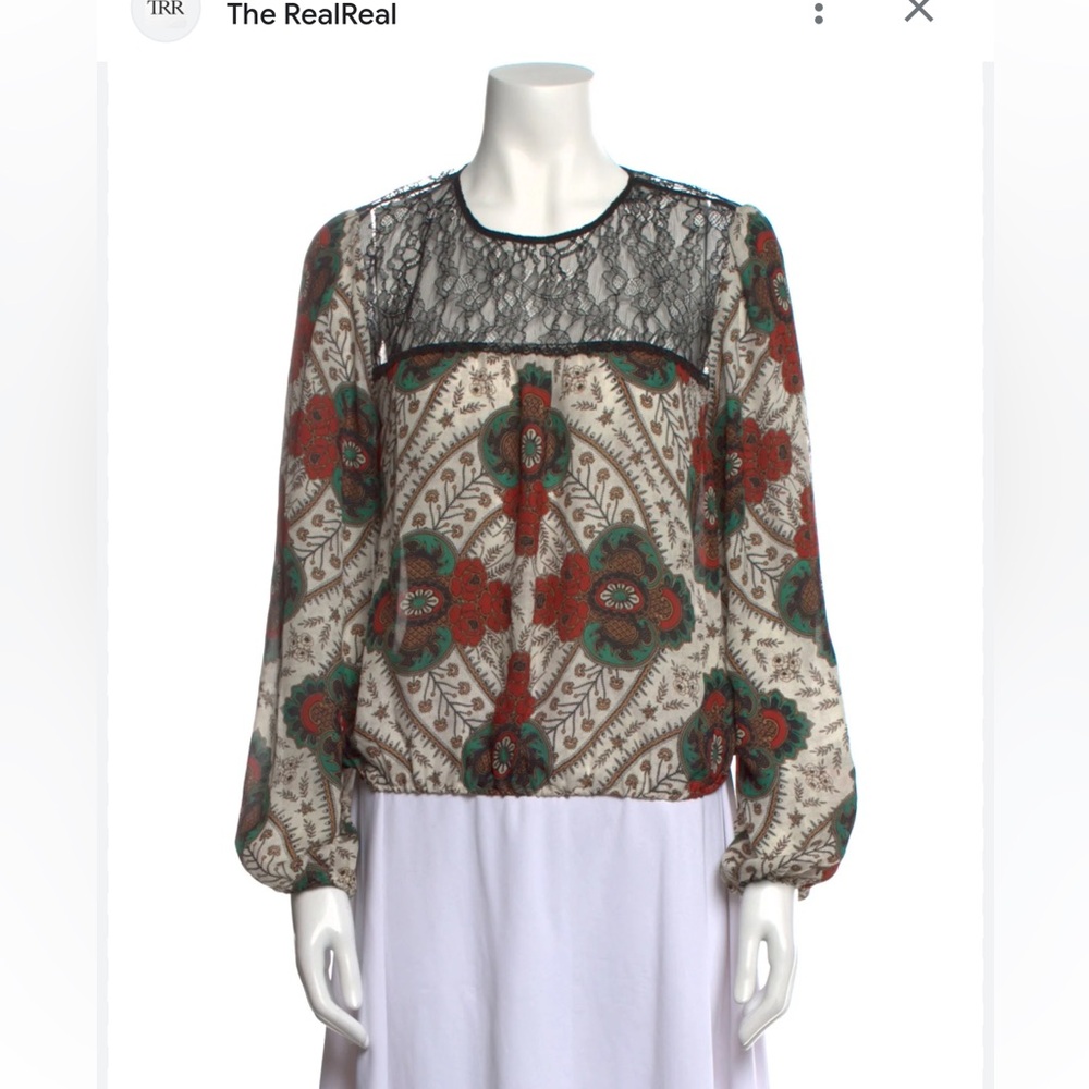 Alice & Olivia silk blouse size Medium